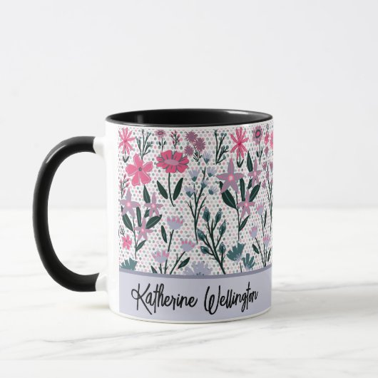 Mug Fleur sauvage moderne (Gauche)