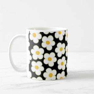 Mug Fleur sauvage noire Y2K audacieuse Cuisine rétro d