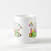 Mug Fleur sauvage Nom de l'enseignant Personnalisé, ca (Centre)