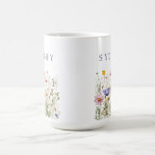Mug Fleur Sauvage Nom Personnalisé (Centre)