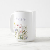 Mug Fleur Sauvage Nom Personnalisé (Devant gauche)