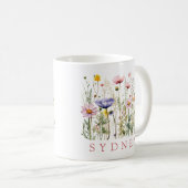 Mug Fleur Sauvage Nom Personnalisé (Devant droit)