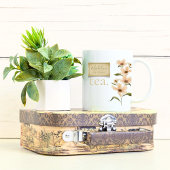 Mug Fleur sauvage Nom personnalisé Thé à Timbre Floral