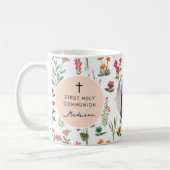 Mug Fleur sauvage Première Sainte Communion Photo (Gauche)