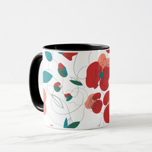 Mug Fleur sauvage Wonderland | motif de fleurs stylisé (Devant gauche)