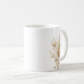 Mug Fleur Séchée Botanique Beige (Devant droit)