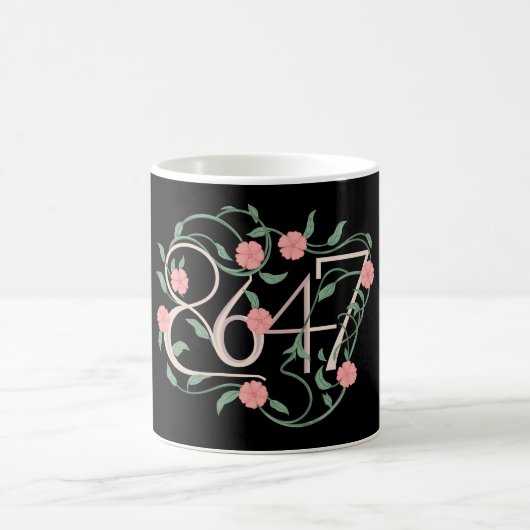 Mug Fleur Subtil Anti Trump 8647 86 47 Boho (Centre)