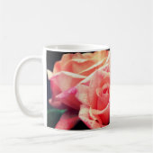 Mug Fleur trio Rose de Pêche personnalisée (Gauche)