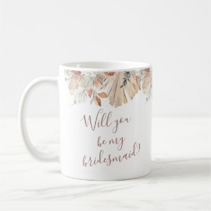 Mug Fleur tropicale neutre Veux-tu être ma demoiselle 