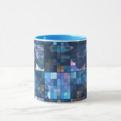 Mug Fleur turquoise et bleue (Centre)