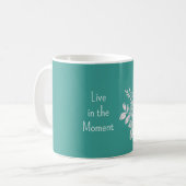 Mug Fleur Vert Blanc (Devant gauche)