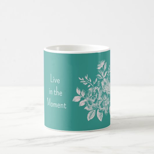 Mug Fleur Vert Blanc (Centre)