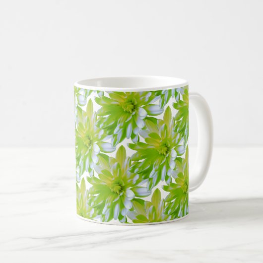 Mug Fleur vert vert vert vert pâle marguerite (Devant droit)