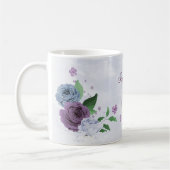 Mug Fleur violet poussiéreux bleu  (Gauche)