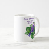Mug Fleur Violet Sauvage Certains Voir Citation De Mau (Devant droit)