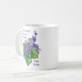 Mug Fleur Violet Sauvage Certains Voir Citation De Mau (Devant gauche)