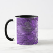 Mug Fleur Violette Abstraite Art Fractal Psychedelique (Gauche)