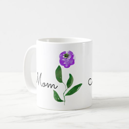 Mug Fleur violette délicate (Devant gauche)