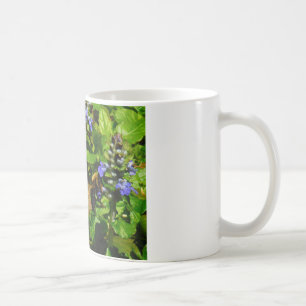 Mug Fleur violette et abeille boursouflante