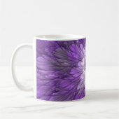 Mug Fleur Violette Psychedélique Art Fractal Abstrait (Gauche)
