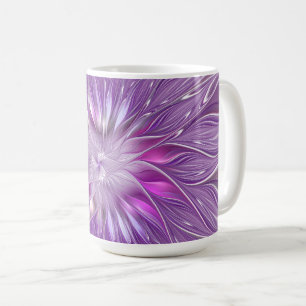Mug Fleur violette rose Passion Abstrait Art fractal