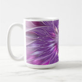 Mug Fleur violette rose Passion Abstrait Art fractal (Gauche)