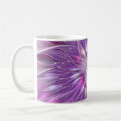 Mug Fleur violette rose Passion Abstrait Art fractal (Gauche)