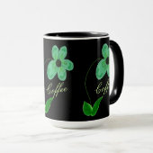 Mug Fleuri Aux Verts (Devant droit)