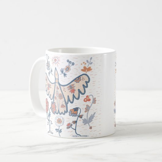 Mug fleuri ornemental (Devant gauche)