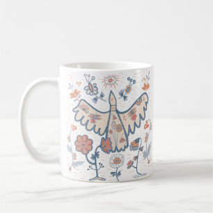 Mug fleuri ornemental