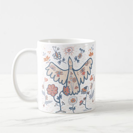 Mug fleuri ornemental (Gauche)