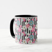 Mug Fleurie, rayée (Devant gauche)