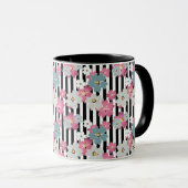 Mug Fleurie, rayée (Devant droit)
