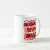 Mug fleurir avec grâce fleur sauvage rose (Devant droit)