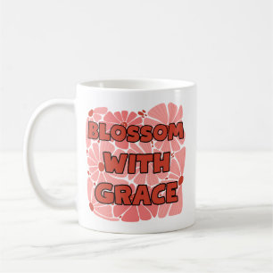 Mug fleurir avec grâce fleur sauvage rose