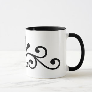 Mug Fleurir design noir