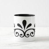 Mug Fleurir design noir (Centre)