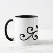 Mug Fleurir design noir (Gauche)