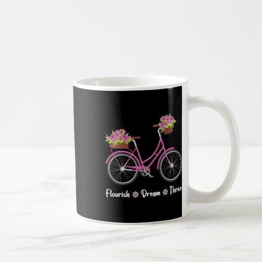 Mug Fleurir Rêve Prospérer Fleur Bike Bicyclette Subti (Droite)