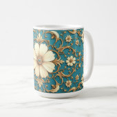 Mug Fleuris Élégants Vintage (Devant droit)