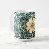 Mug Fleuris Élégants Vintage (Devant gauche)