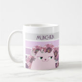 Mug Fleuris Rétro Chat Mignon (Gauche)