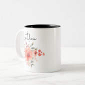 Mug Fleuriste Aquarelle Personnalisé, Cadeau pour  (Devant gauche)
