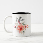 Mug Fleuriste Aquarelle Personnalisé, Cadeau pour  (Gauche)