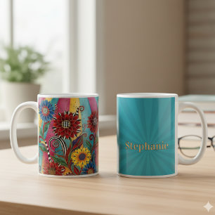 Mug Fleuriste Bohème Fantaisiste – Cadeau d'anniversai