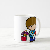 Mug Fleuriste Fleurs Garçon (Devant droit)