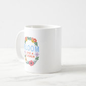 Mug Fleuron comme une fleur Motivationnelle Typographi (Devant gauche)