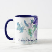 Mug Fleuron d'aquarelle violette, sainte et irréprocha (Gauche)