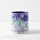 Mug Fleuron d'aquarelle violette, sainte et irréprocha (Centre)