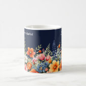 Mug Fleuron Où Vous Êtes Plantée Fleurie Bleue Marine (Centre)